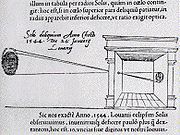 First picture of a
pin-hole camera, 1545