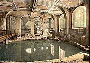 Partially restored Trajan
 bath house in Rome