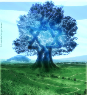 blue tree