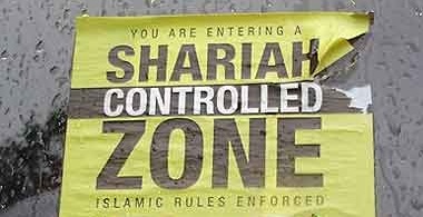 Sharia Controlled Zone sign