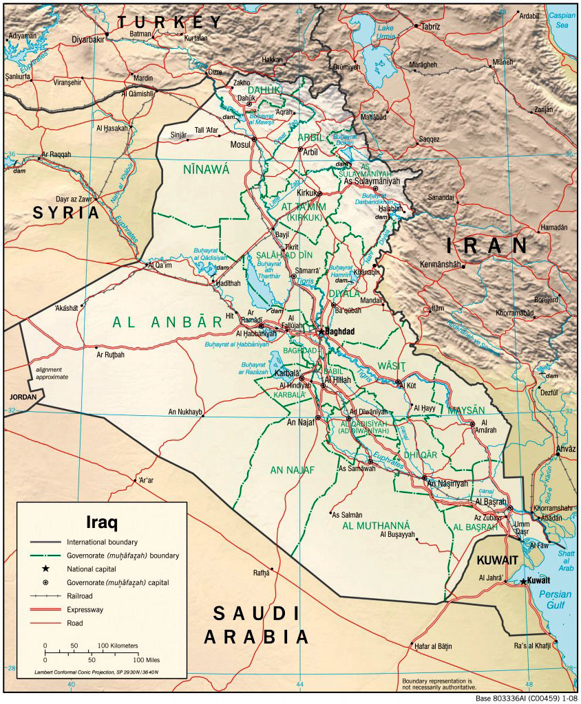 cia map of iraq