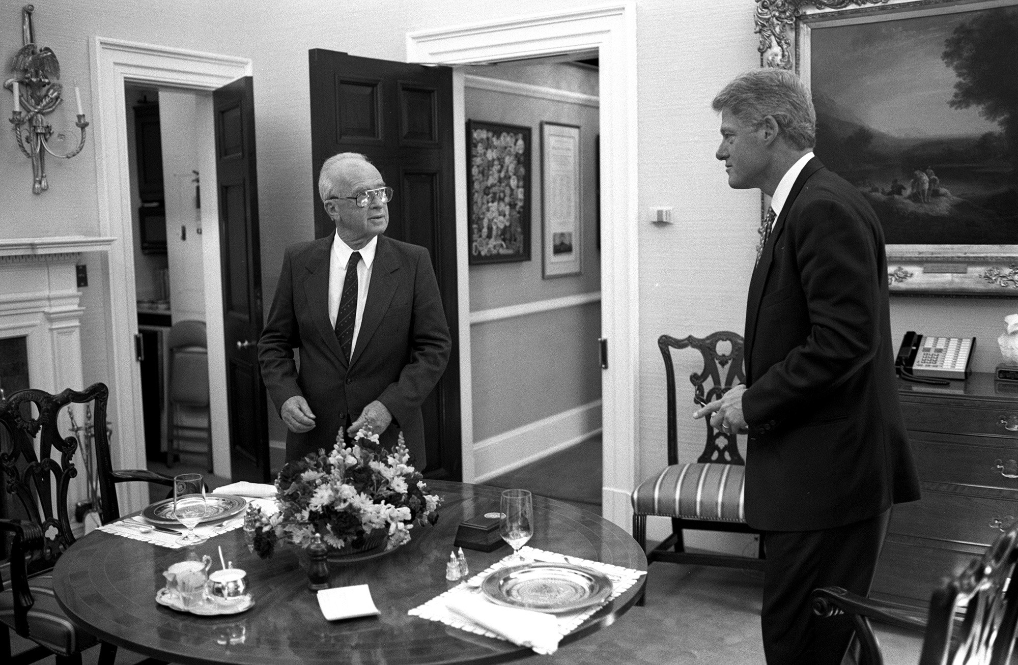 white house clinton rabin oslo accord