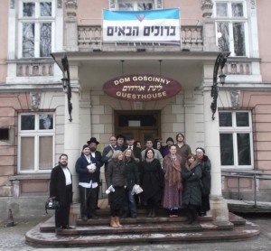 Group at the guesthouse in Lodz