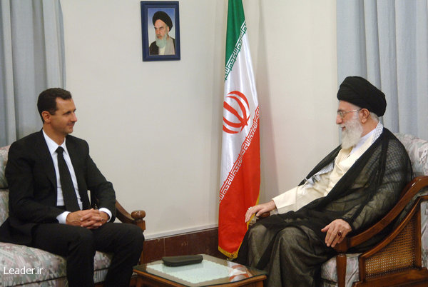 Syrian President Bashar Assad meeting with Iran's Supreme Leader Sayyid Ali Khamenei
