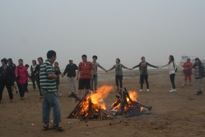 Dancing around Bonfire