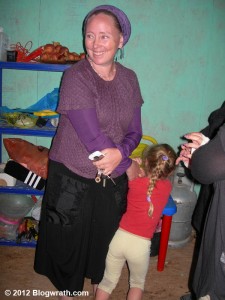 Elisheva Federman with one of her daughters