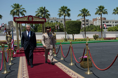 hagel and general sisi