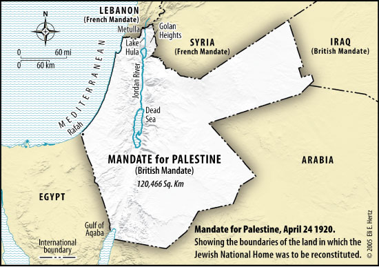 mandate land 1920